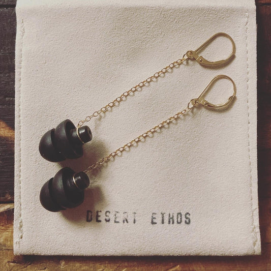 DE-EE - Earplug earrings - black